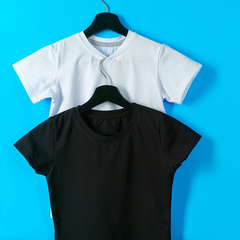 Black and white color two plain T-shirts