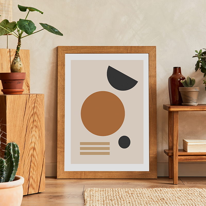 Creative composition of stylish living room interior