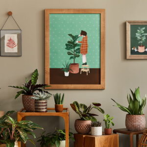 Stylish botany composition of home garden interior